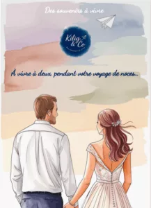 Illustration du kit cadeau Voyage de Noce Kilig & Co pour couple