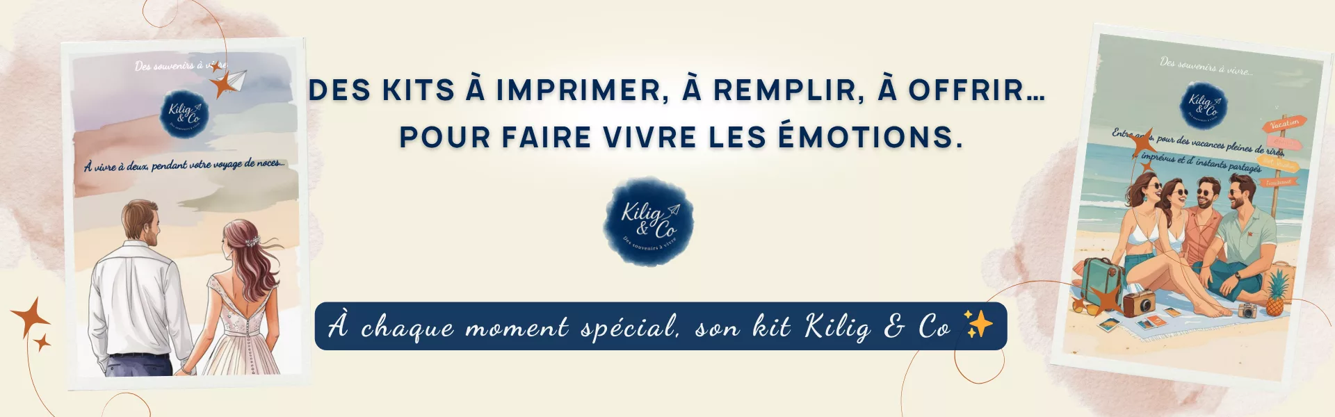 Banner presentant la section des kits à offrir : chaque moment a son kit kilig